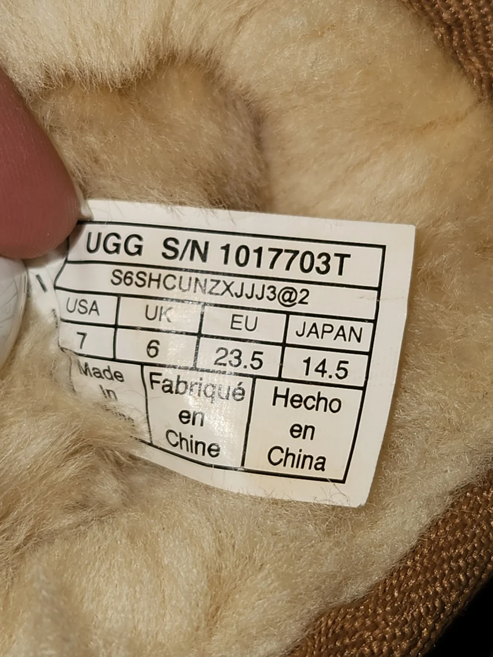 UGG Boogs Kids Chestnut‎ Size 7